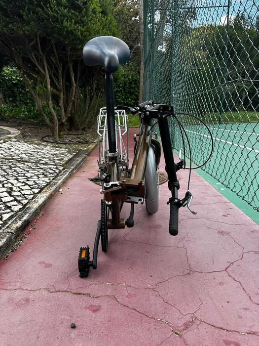 Bicicleta dobrável 20″ com porta‑bagagens e guarda‑lamas