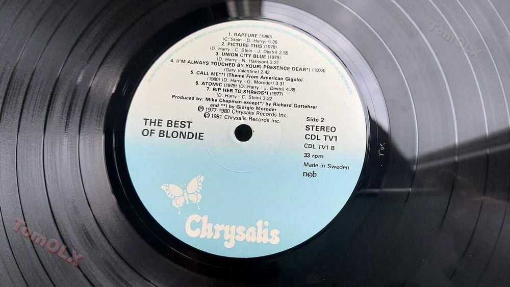 Płyta winylowa Blondie - The Best Of Blondie - Chrysalis 1981 winyl stan EX