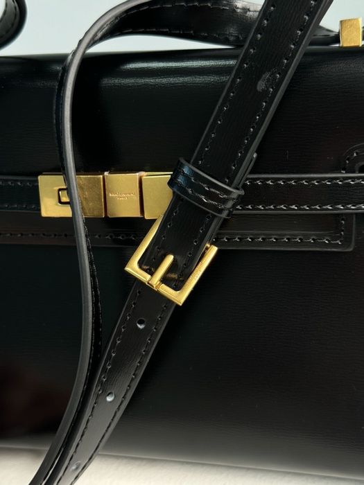 Сумка YSL Yves Saint Laurent Manhattan Mini шкіра | кремова та чорна