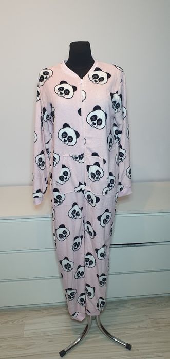 Piżama damska Jednoczesciowa L - XL Rozowa Nadruk Panda Nowa