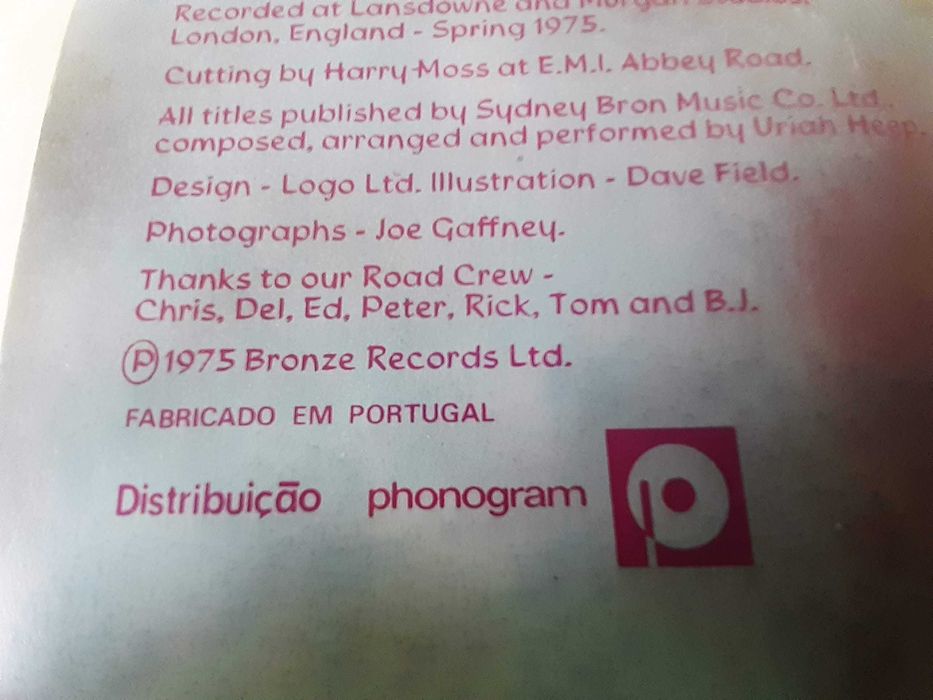 Álbum vinil Return to Fantasy da Banda Uriah Heep, 1975