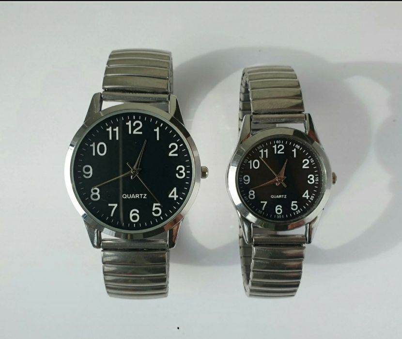 2x zegarek klasyczny z arabskimi indeksami