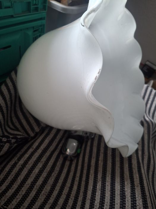 Abajour vidro branco