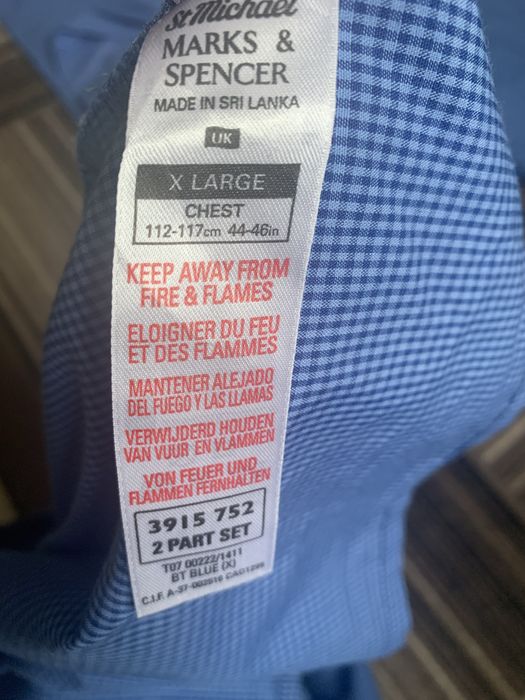 Нова класнюча чоловіча піжама Marks  Spencer р.XL