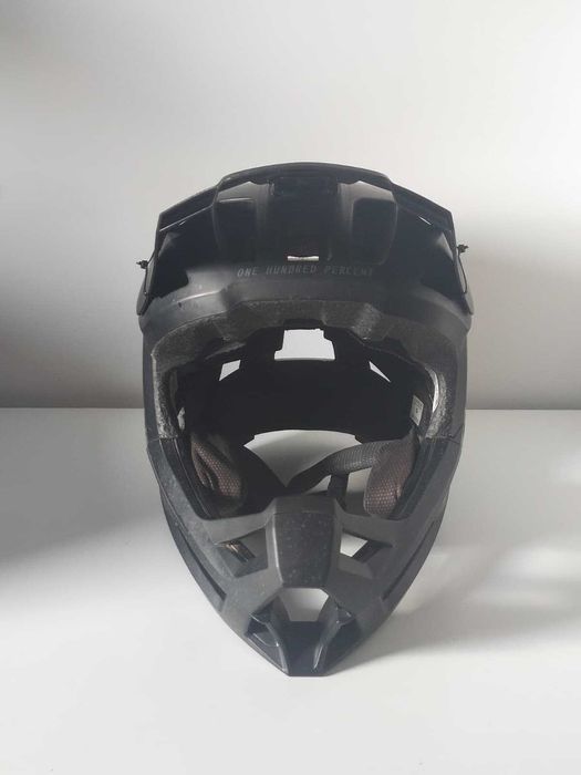 Kask 100% trajecta czarny + gogle 100% rozmiar s fullface mtb dh enduro