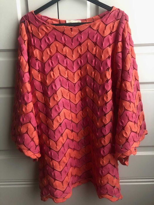 Vestido em malha com padrão, marca Ode Collection (M)