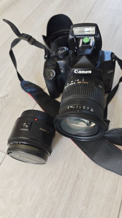 Canon EOS 1000D + Sigma 17-70 + 50mm + torba Lowepro — kompletny zestaw