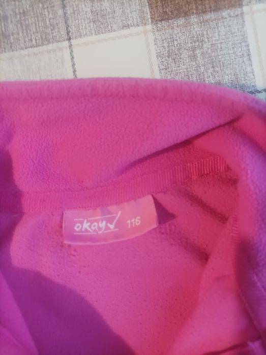 Bluza różowa rozsuwana bez kaptura rozm 116