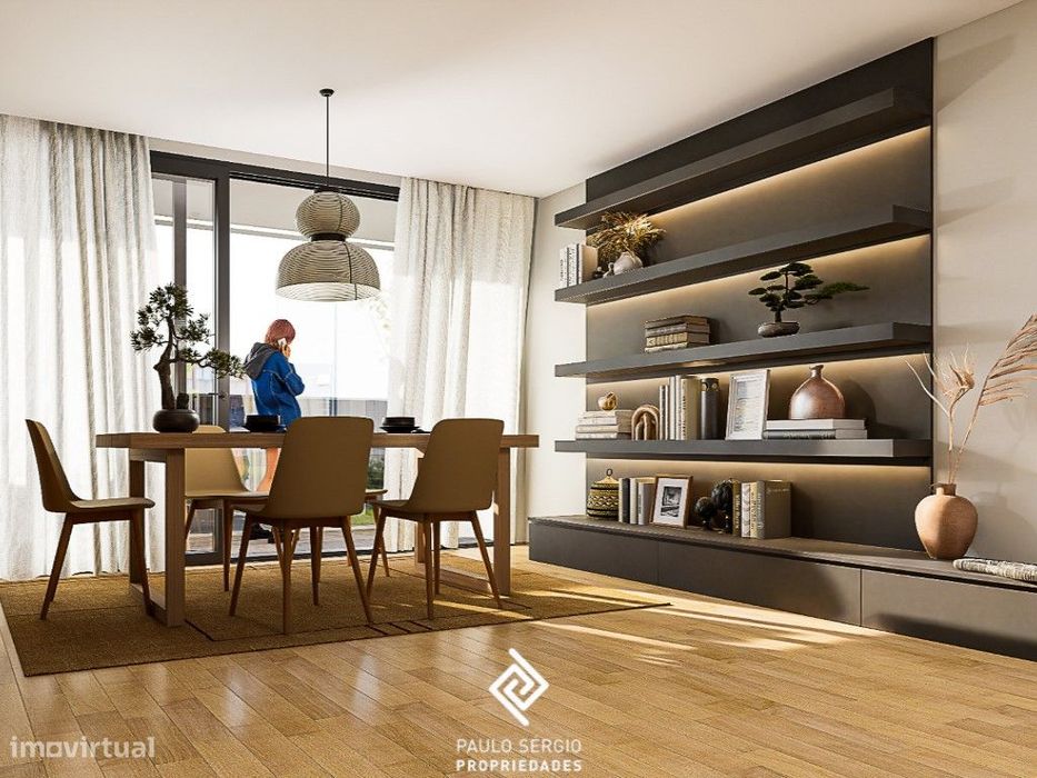 Luxuoso apartamento T1 no centro da Trofa