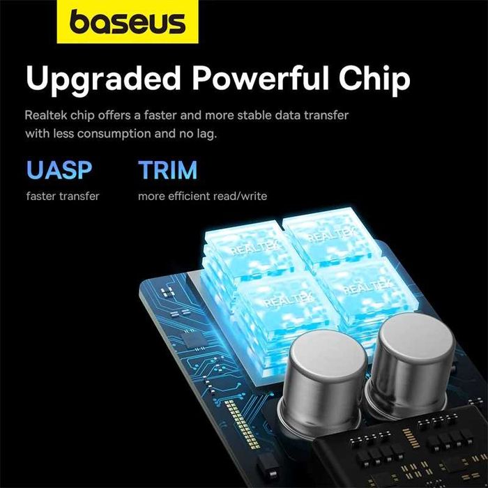 Внешний карман Baseus M2 SSD Case NVME SATA Dual Protocol USB 3.2 Gen2