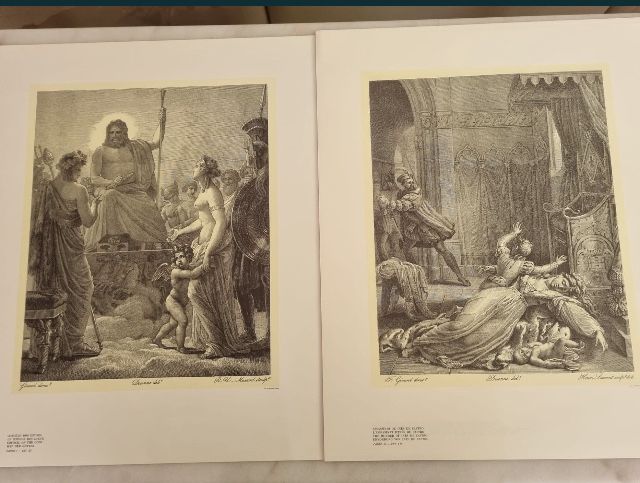 Conjunto de ilustrações, representação dos Lusiadas