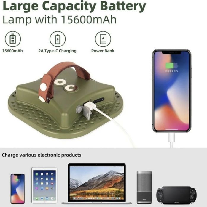 Ліхтар LED FG MOS-ly01 Зелений 80 Вт/15600 Mah/IP65 + Powerb(Оригінал)