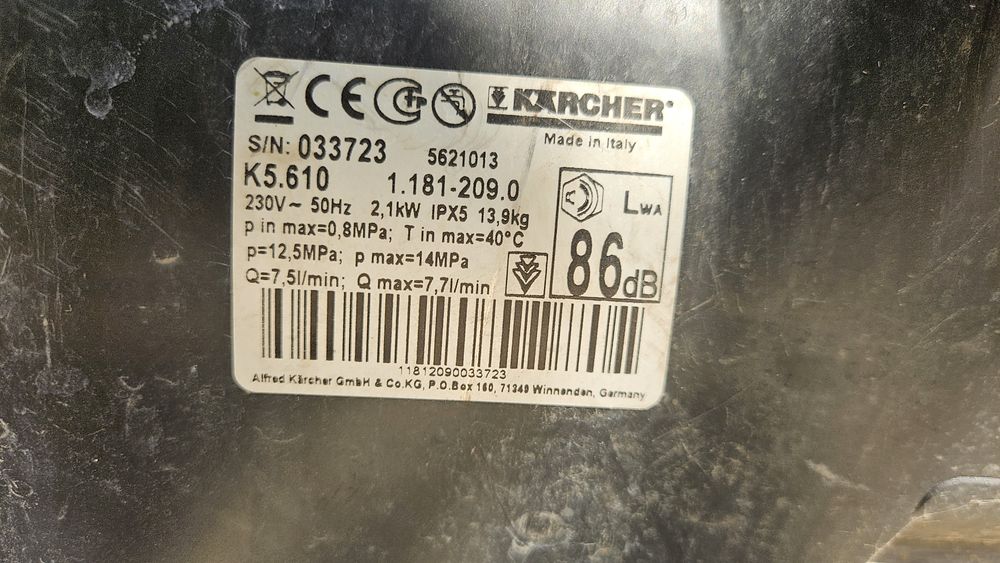 Kercher K 5.610 na części lub do naprawy