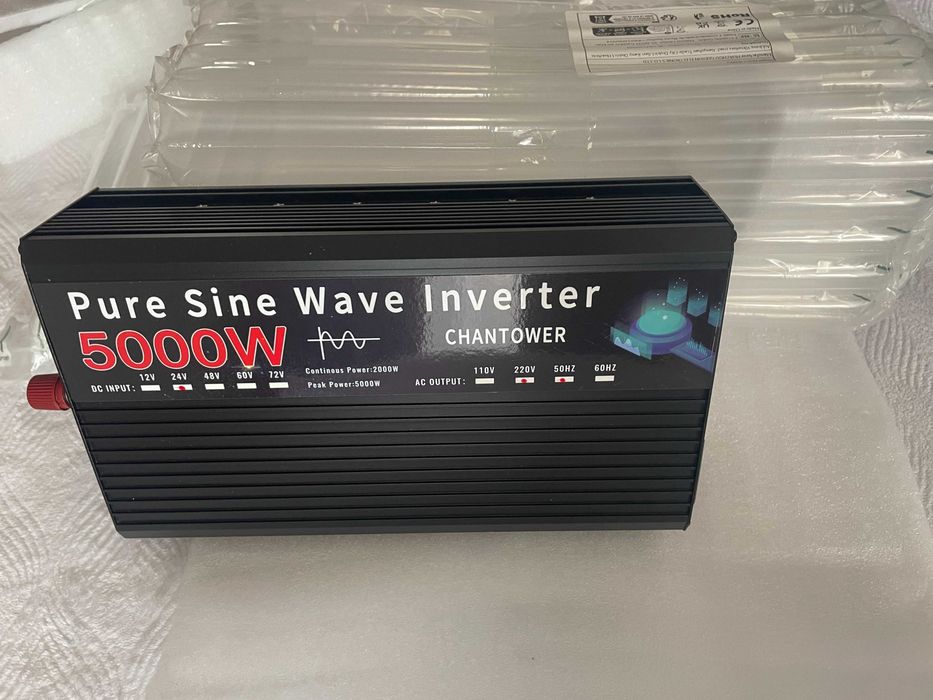 Потужний інвертор инвертор перетворювач с чистой синусоидой 24v 5000w