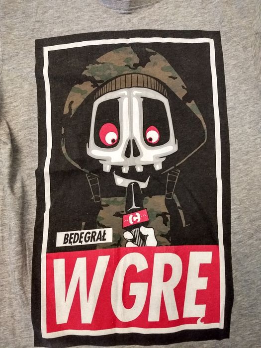 PROMOCJA Męska koszulka t-shirt z napisem "Bedę grał w grę" r.S