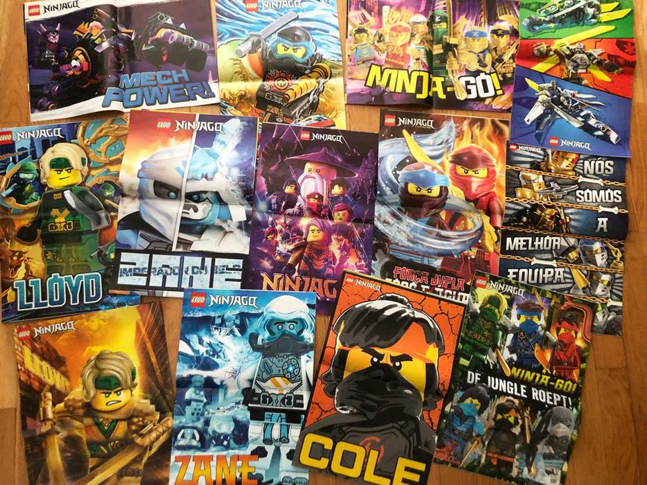 Grande Lote de 133 Revistas LEGO NINJAGO com Posters - 14Kg !