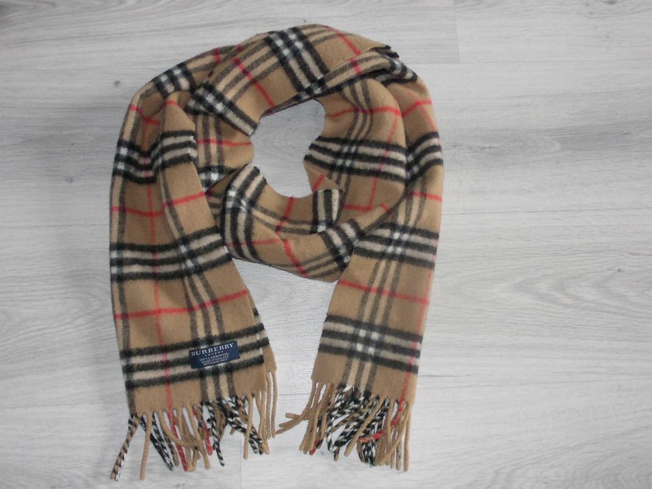 Burberry Original London England Wełna Szal męski Unisex Vintage Y2K