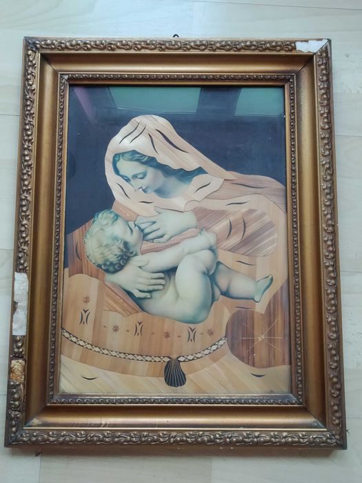 Obraz święty Matka Boska PRL