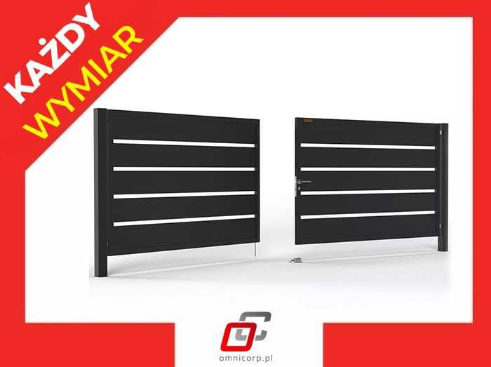 Nowoczesna Brama Posesyjna Rozwierna Wjazdowa NA WYMIAR - Wiele wzorów