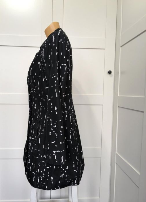 Płaszcz trencz wzorek wiosenny letni elegancki wizytowy codzienny vint