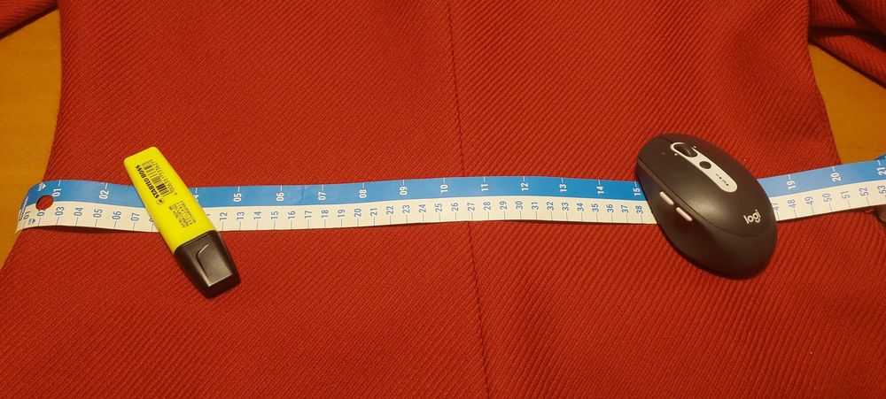 Casaco comprido de lâ vermelho