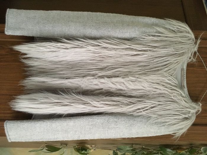 Милая приятная меховушка, кофта с эко мехом, эффектная теплая кофта от