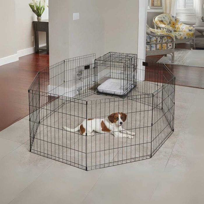 KOJEC dla psa kota królika METALOWY składany 8-panelowy wybieg zagroda