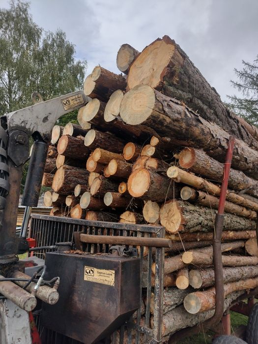 Drewno kominkowe opałowe sosna , stemple budowlane,