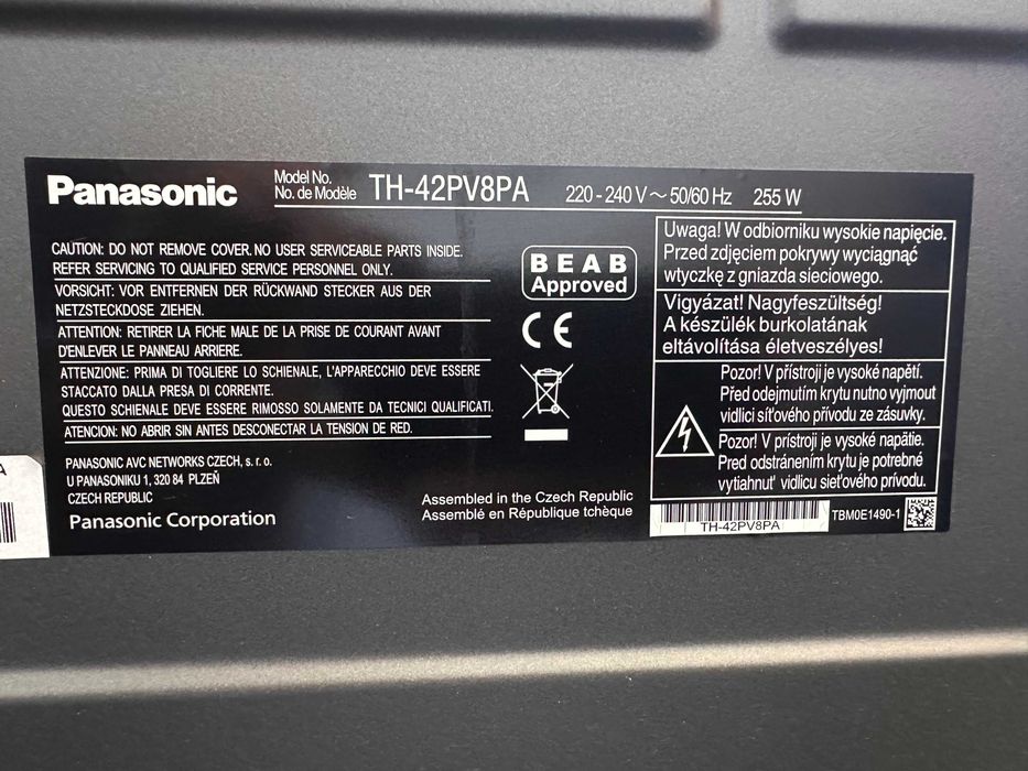 Telewizor PLAZMOWY 42 cale Panasonic Viera TH-42PV8PA OKAZJA