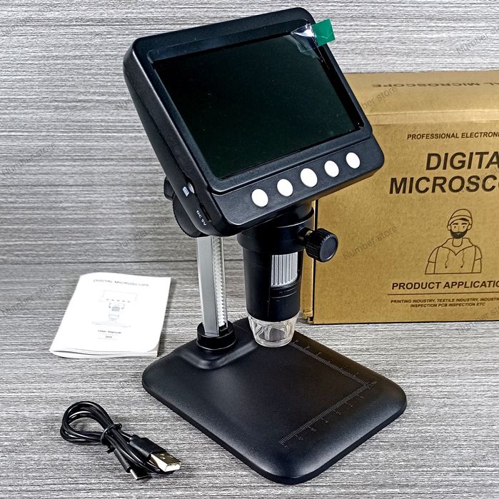 Цифровий мікроскоп INSKAM 1600x IPS 4.3" / Відеомікроскоп / Микроскоп цифровой / Електронна лінза / Микроскоп с экраном / Увеличитель / Видеомикроскоп