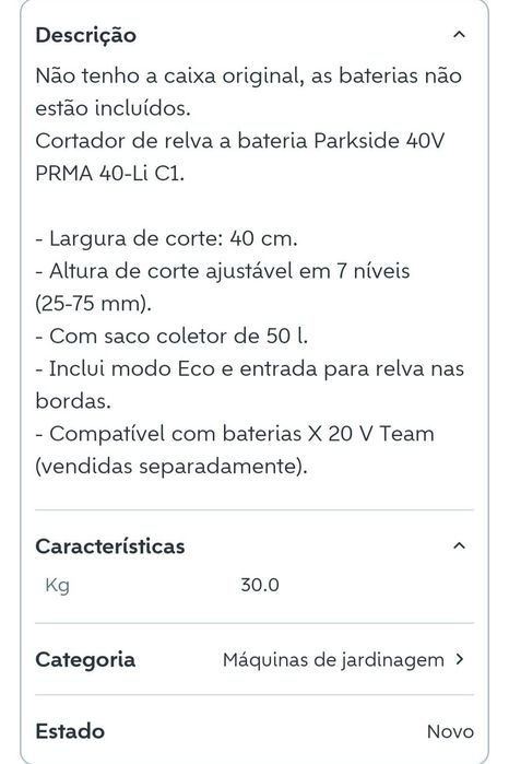 Máquina de cortar relva