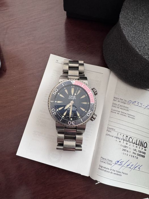 Relogio Oris divers titanium