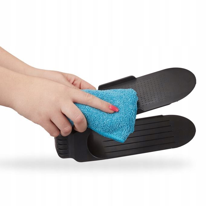 Organizer Na Buty Do Szafy Szafki Półki Garderoby Czarny Uchwyt 20 Szt