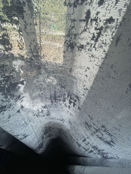 Тюль сіро синього кольору