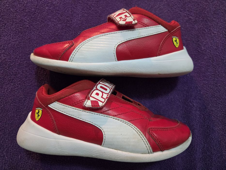 Skórzane buty Puma Ferrari Formuła 1 na rzepy rozm. 31
