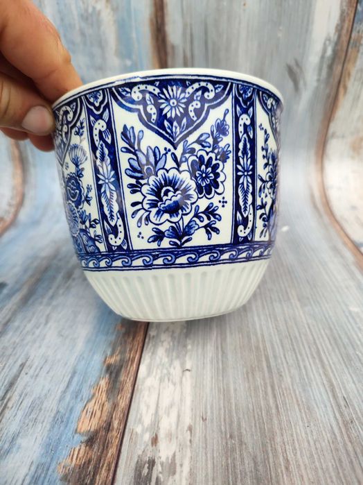 Unikat - Osłonka - Doniczka DELFT - Royal Sphinx - Holandia - vintage