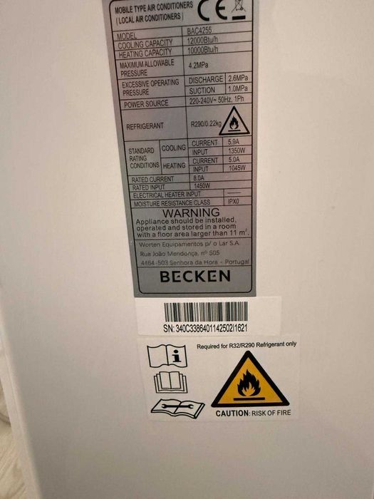 Ar condicionado portátil( desumidificador e aquecedor ) 3 em 1