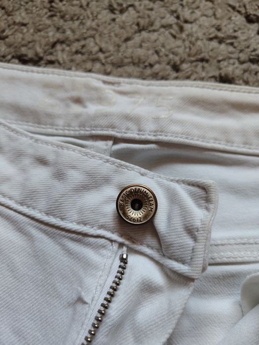 Spodnie dżinsowe białe Zara BASIC roz 40