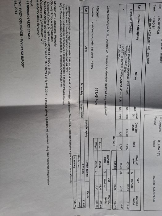 Dywaniki chodniczki audi  s3  8v5 sedan oryginalne kupione w salonie