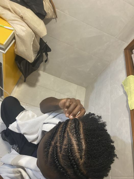 Tranças viradas para homens