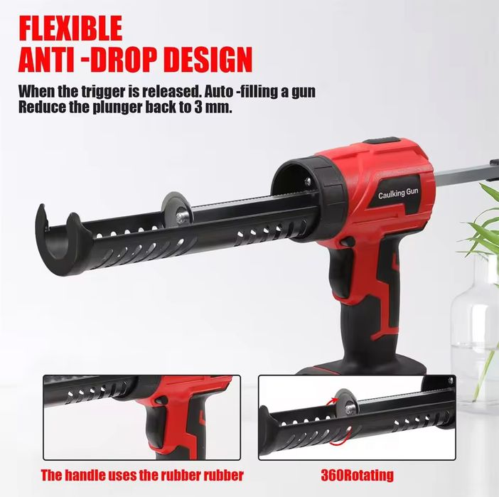 Pistola de cola veda/silicone a bateria