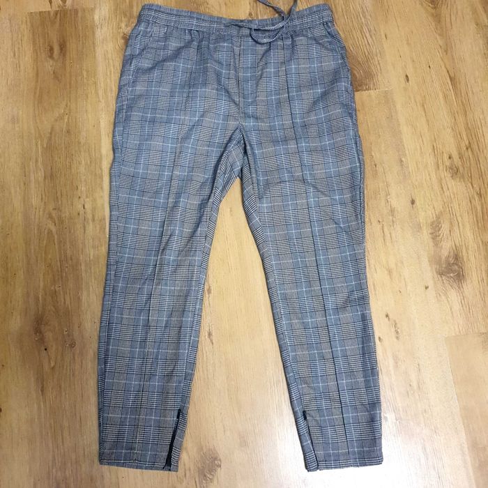 Spodnie Kings Will Dream - szare - kratka  Rozmiar S