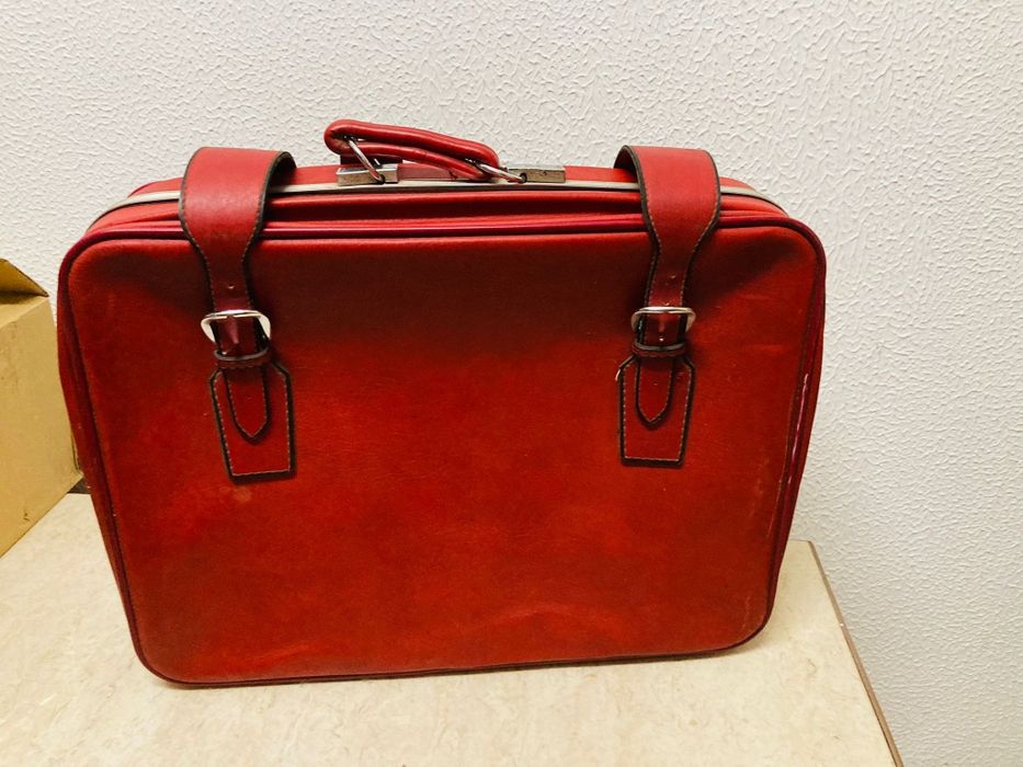 Lote de 3 malas em pele dos anos 50
