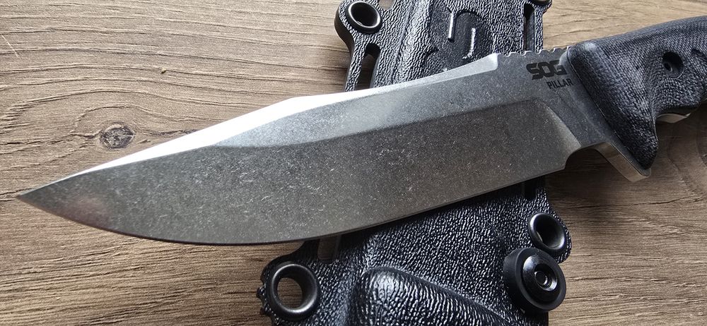 Nóż SOG Pillar S35VN Stare Logo