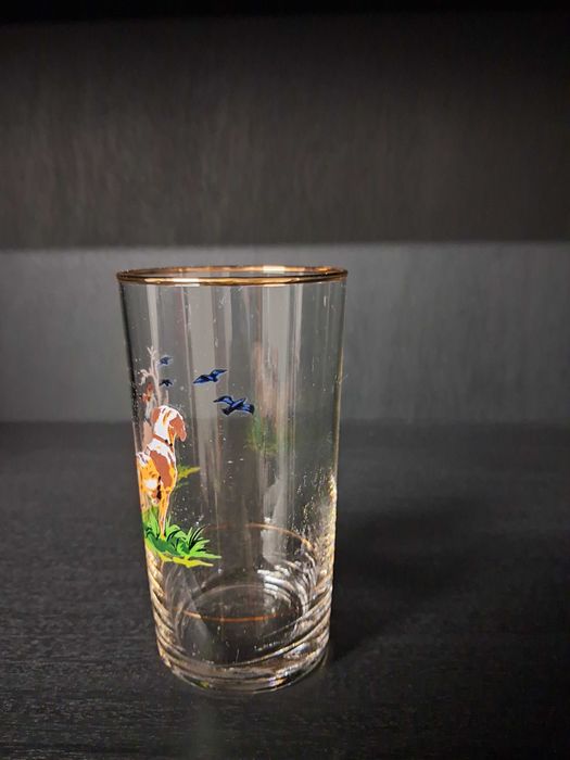 Colecção Copos - Copo Vintage com Motivos de Caça