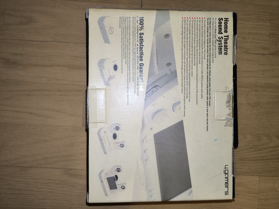 Głośniki stacja dokująca Sony PSP 4gamers 2.1 CIB BOX pilot)