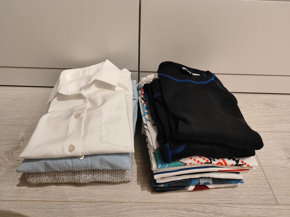 Zestaw ubrań dla chłopca 134-140 sweterek koszula