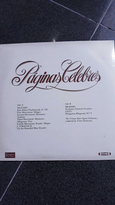 Vinil. LP Páginas Celebres. Musica clássica.
