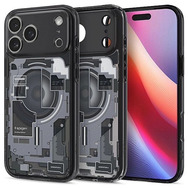 Etui Spigen Ultra Hybrid MagSafe na iPhone 17 Pro Zero One - czarne