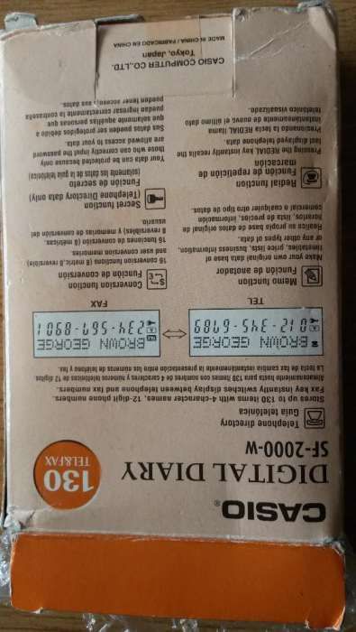 Diário digital Casio SF-2000